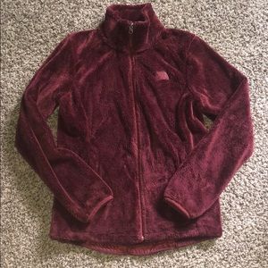 Burgundy The North Face fleece